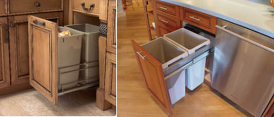 Kitchen design: Trash pullouts